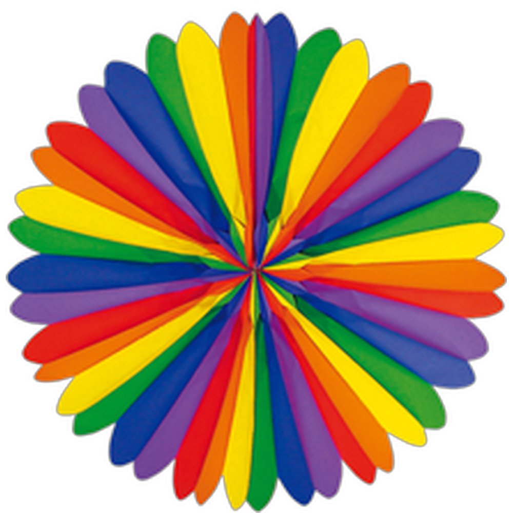Faltrosette regenbogen Ø 35 cm