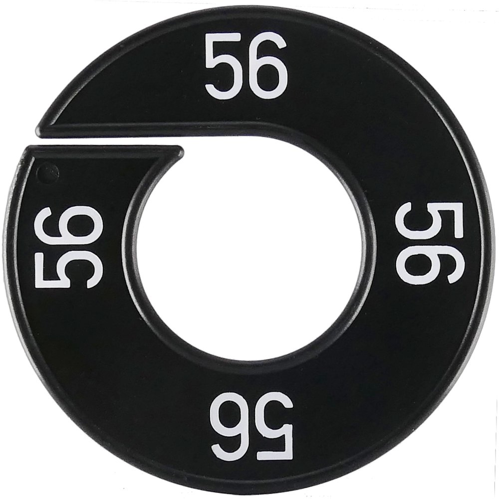 Größenscheibe 1 Stück schwarz Größe 56