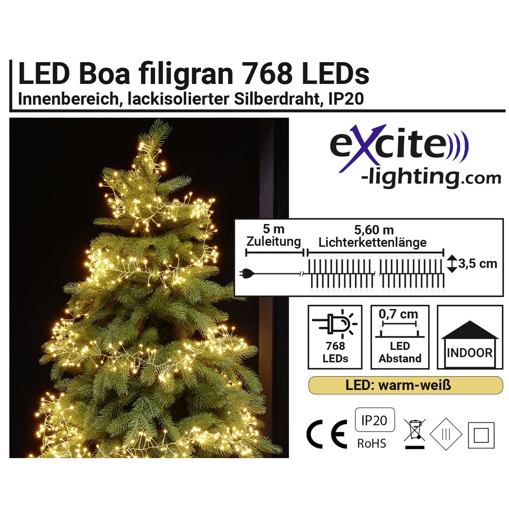 LED Boa filigran 768 LEDs