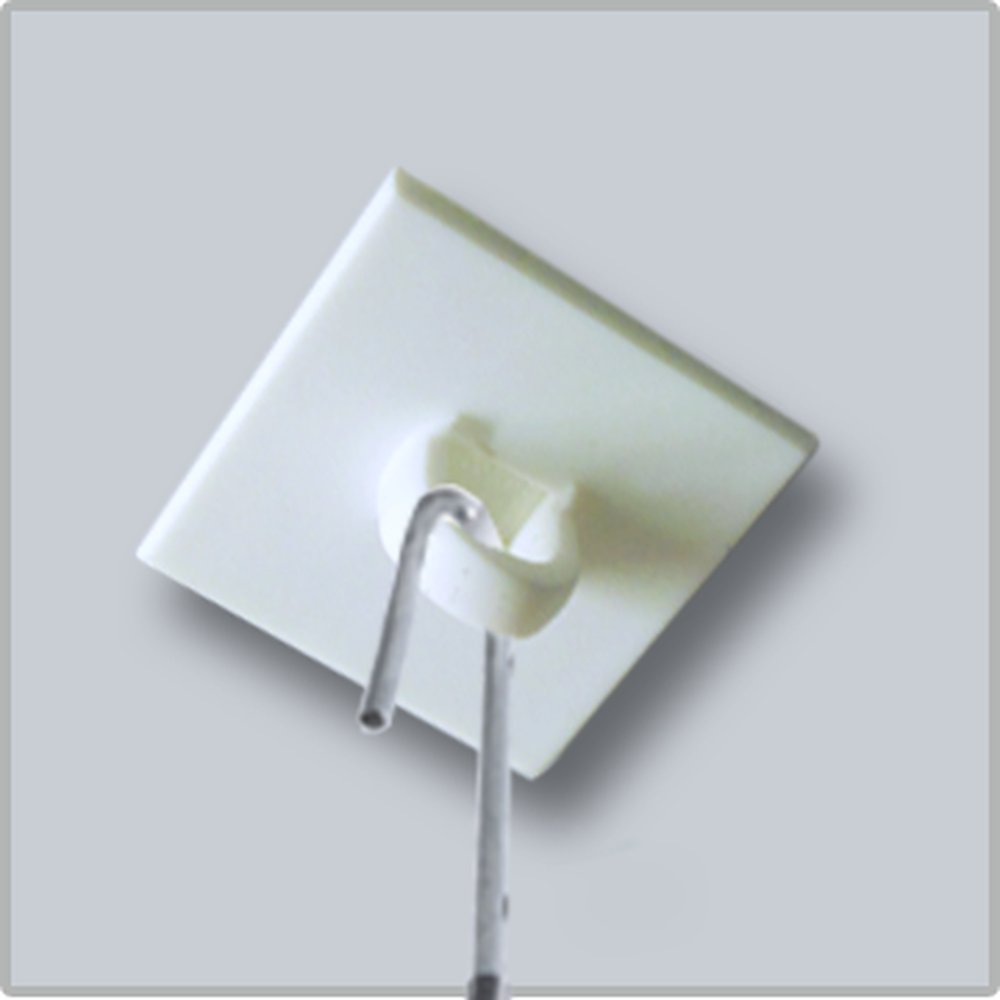 Klebehaken 100 Stück weiß Ø 19 mm