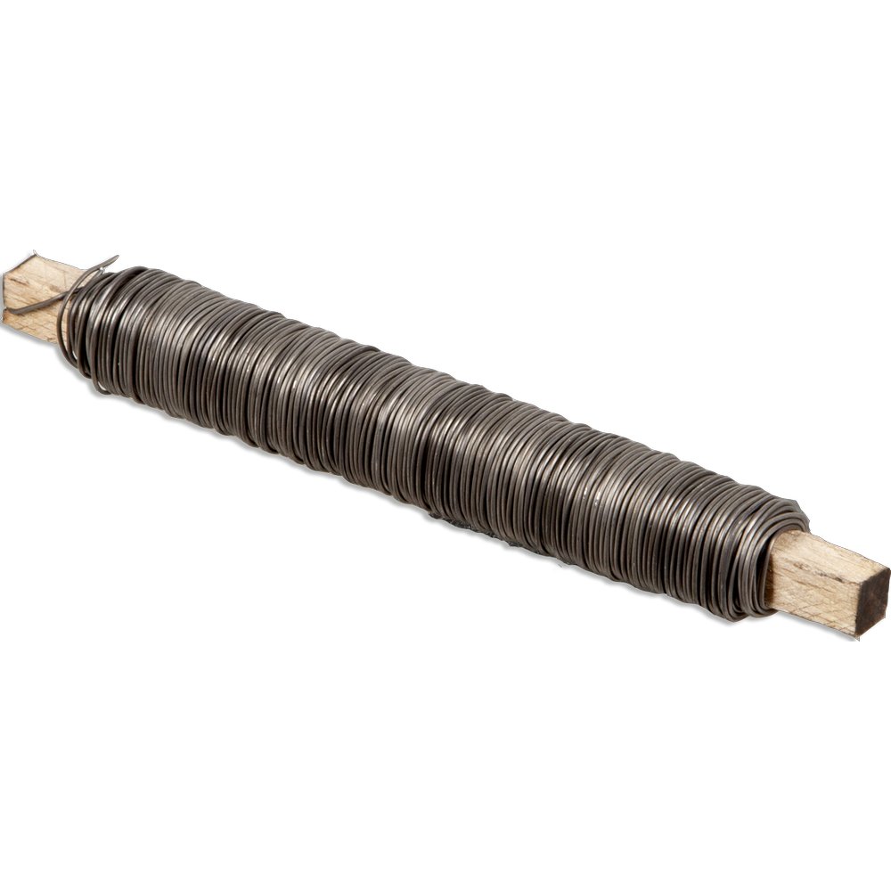 Wickeldraht auf Holzstab blaugeglüht, Ø 0,65 mm, 100 g