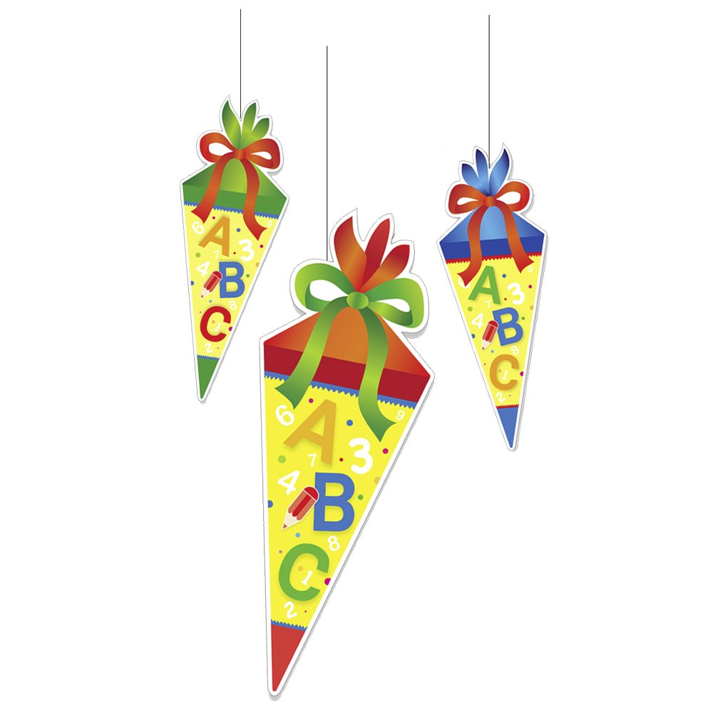 Schultüten Hänger ABC 3er Set