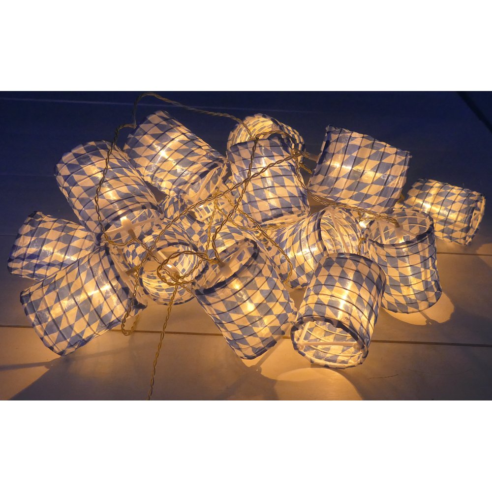 Bayern Rautenlichterkette, 20 LEDs, Inklusive Netzteil