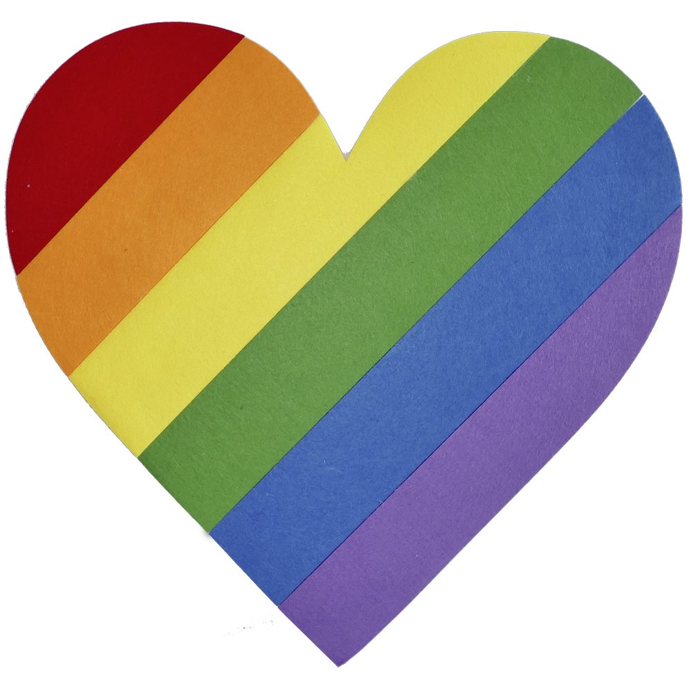 Regenbogen Herz, 60 cm