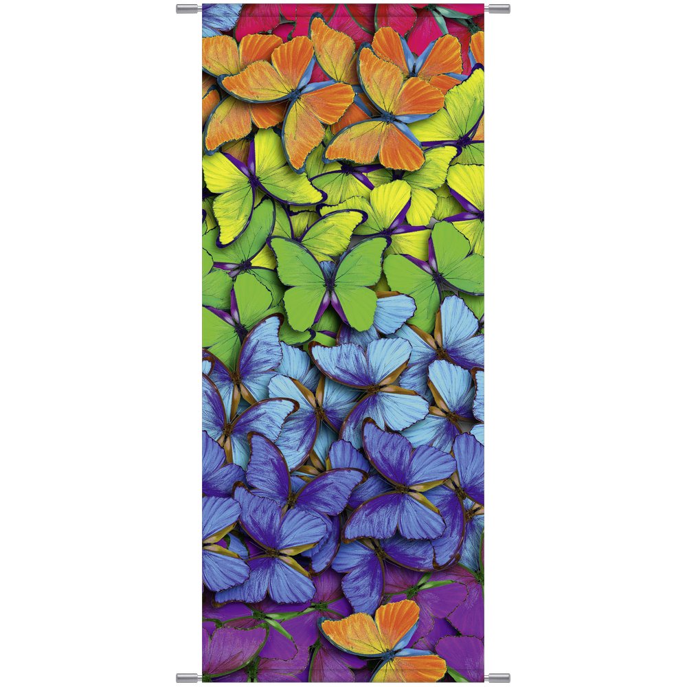 Banner bunte Schmetterlinge, 75 x 150 cm