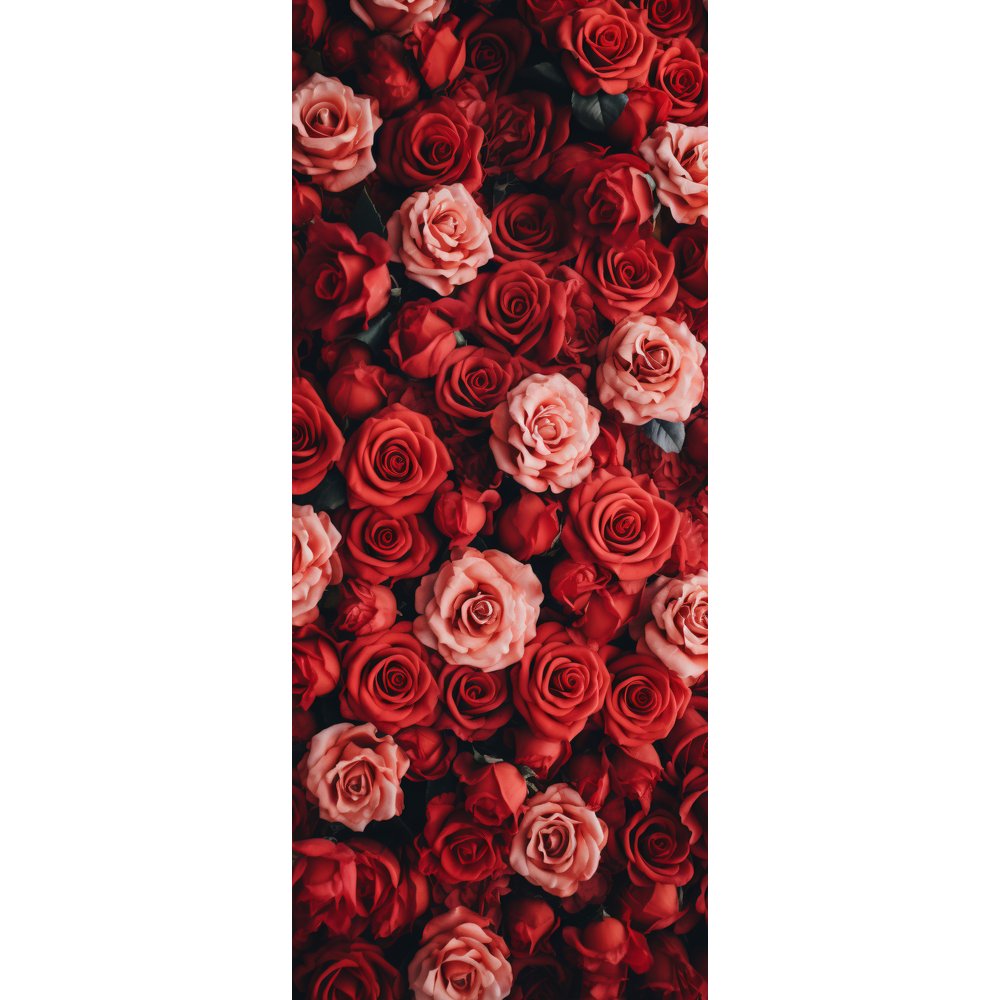Banner Rosenblütenköpfe rot rot,75 x 180 cm