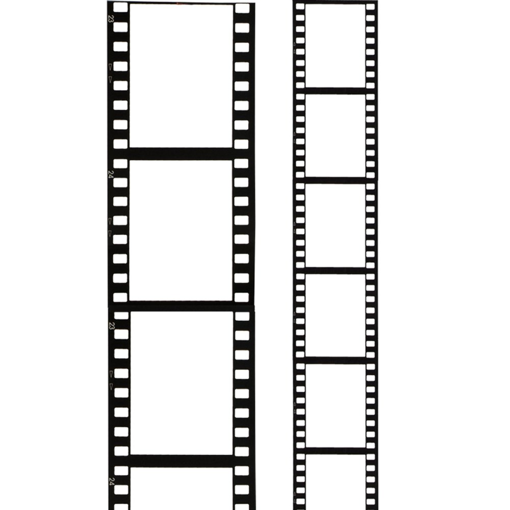 Filmstreifen Attrappen doppelseitig PVC schwarz-klar, 19 x 140 cm