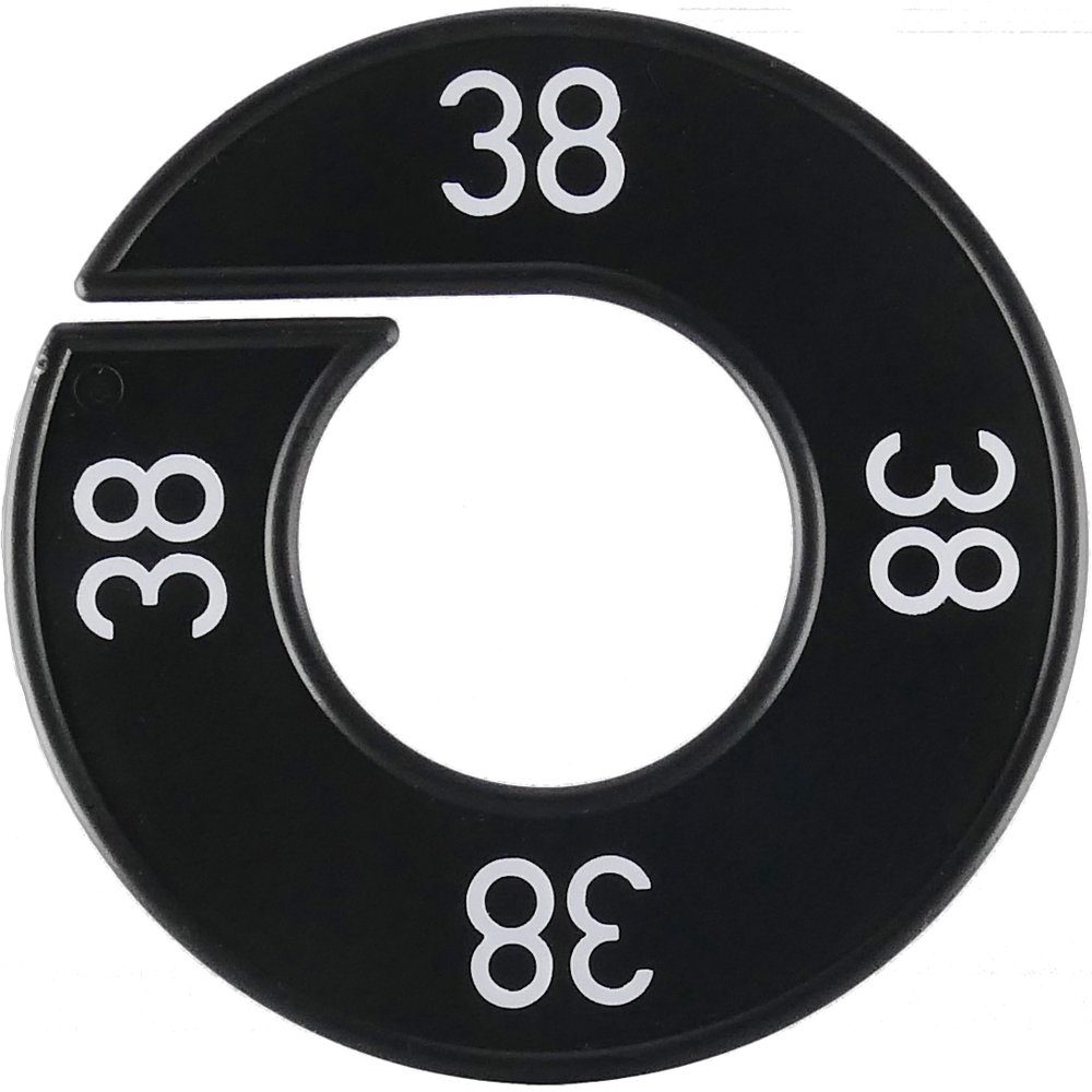 Größenscheibe 1 Stück schwarz Größe 38