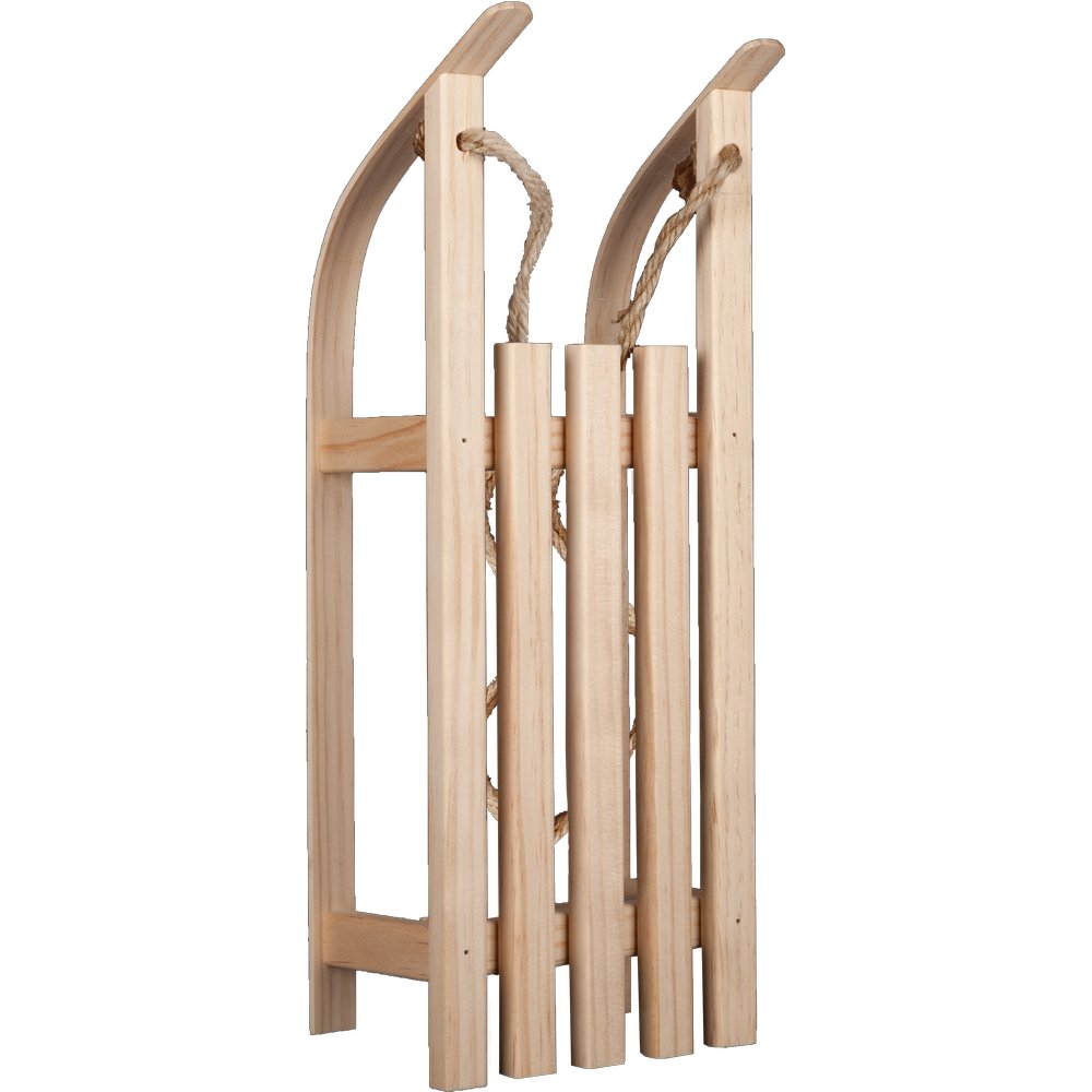 Schlitten aus Holz, 51 x 21 x 11 cm