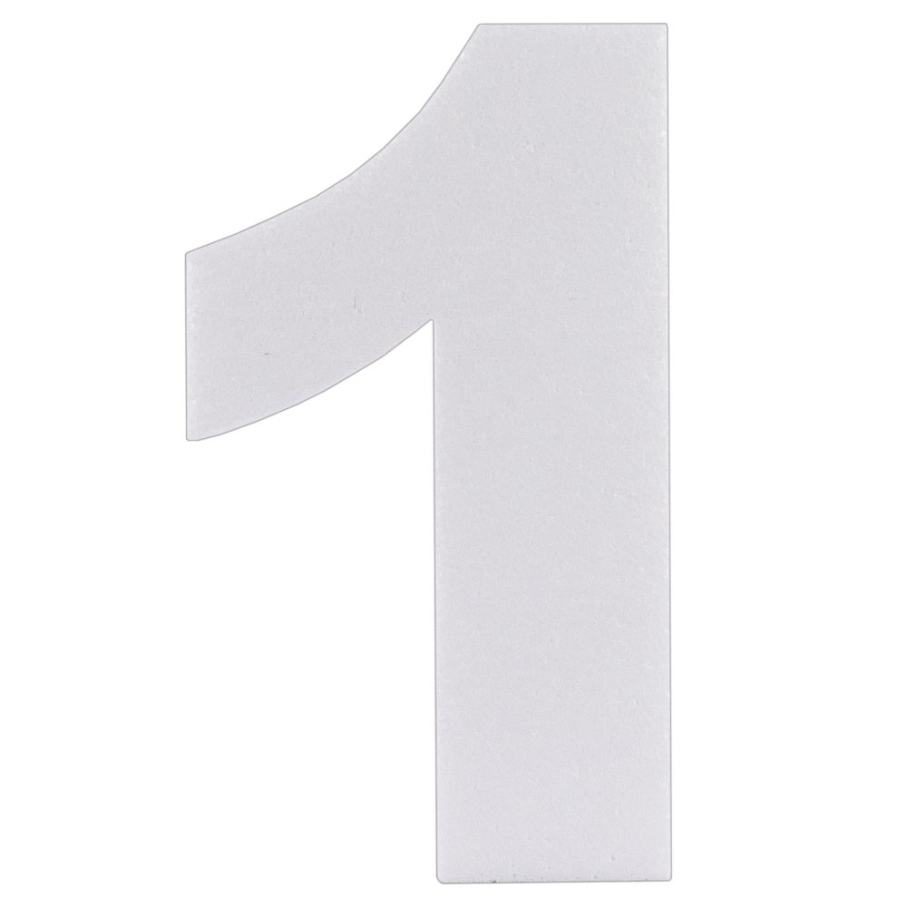 Styropor-Zahl Zahl 1/Eins weiß 30 cm