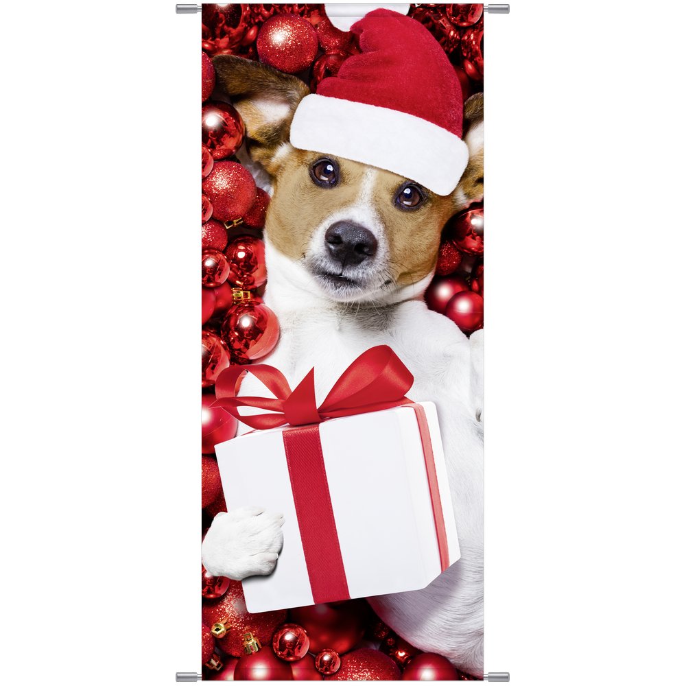 Banner Christmas Dog, 75 x 180 cm