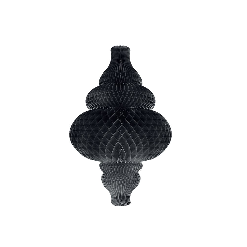 Falt-Motiv Ornament rund B1 schwarz, H 67 cm