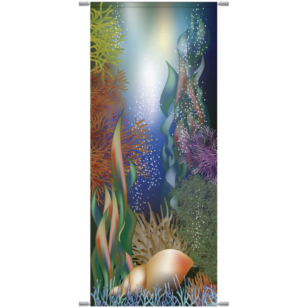 Banner Unterwasserwelt bunt, 75 x 180 cm