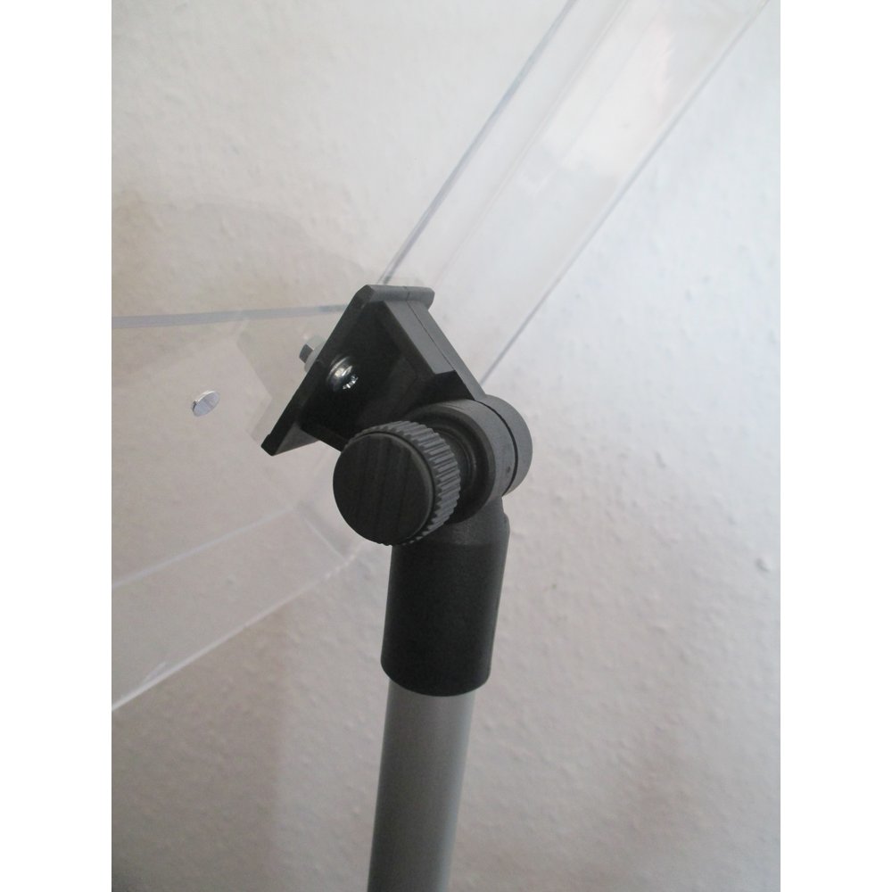 Prospektständer DIN A4 silber/schwarz, H 100 cm