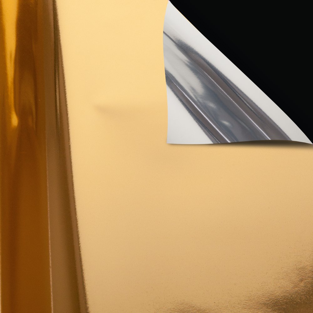 Metallicfolie gold/silber, 100 cm x 10 m