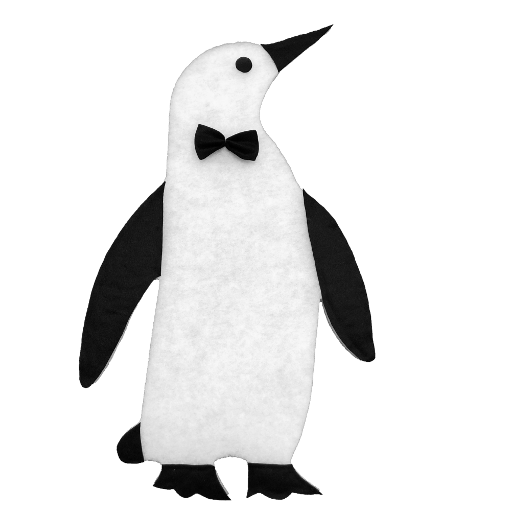 Pinguin Watte flach B1 weiß/schwarz,H 50 cm