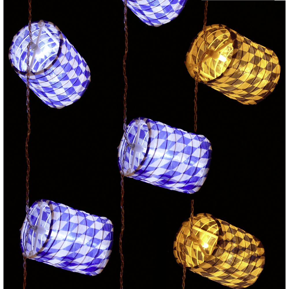 Bayern Rautenlichterkette, Nylon Lampions 20 Stück,  für 5 mm LED-Lichterketten