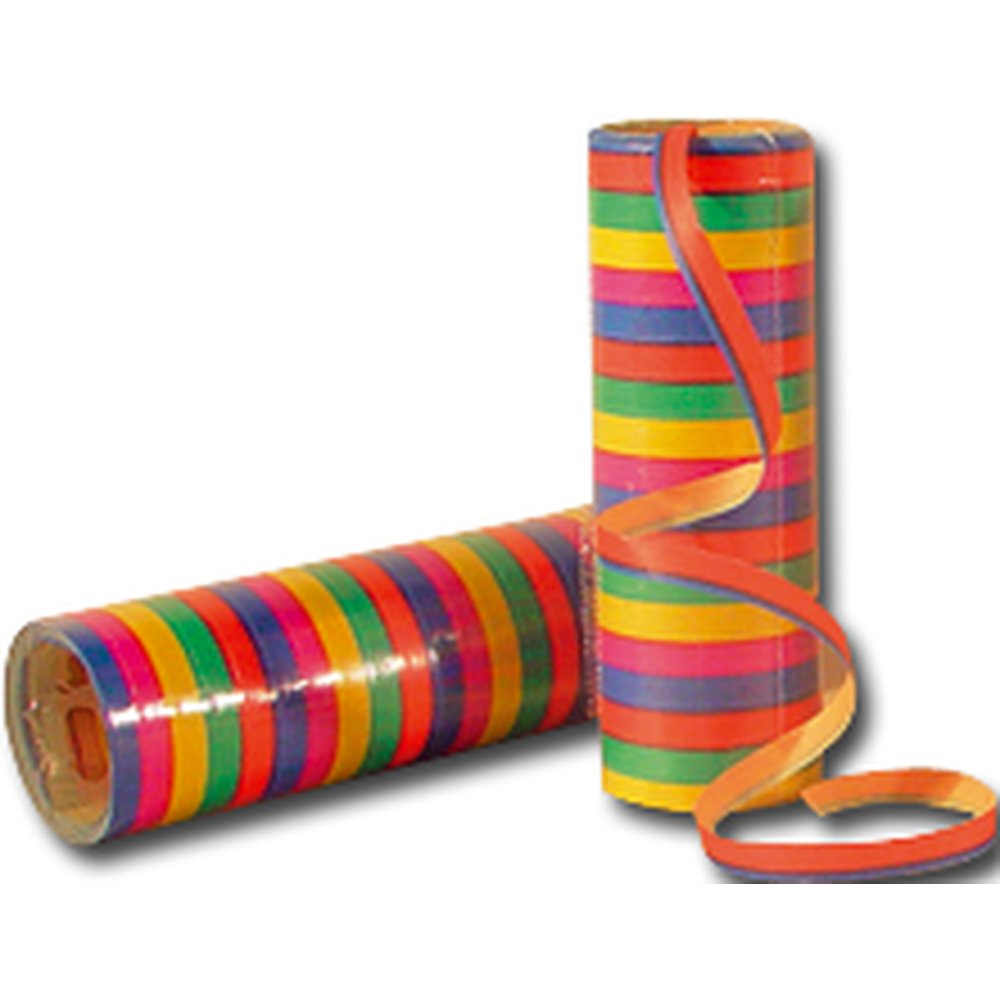 Papierluftschlangen bunt-mix, 6 mm, 6 m