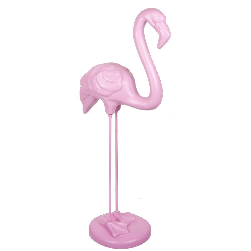 Fiberglas Objekt Flamingo pink, H 118 cm, B 50 cm