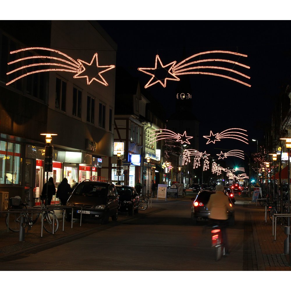 Seilbeleuchtung Komet Lichtsch warm weiß, 600 x 100 cm