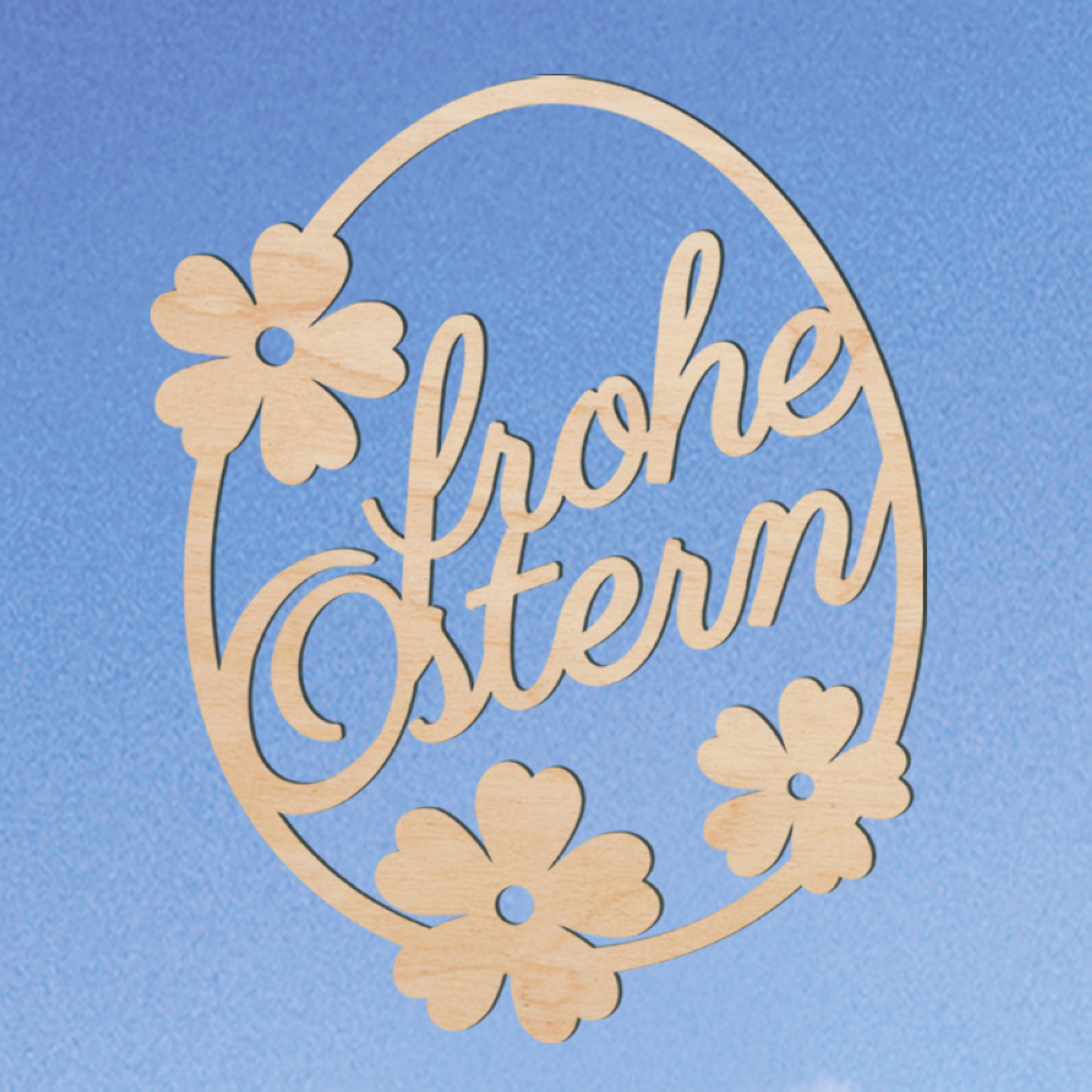 Display 2D Ei Ostern + Blüten, 40 x 50 cm