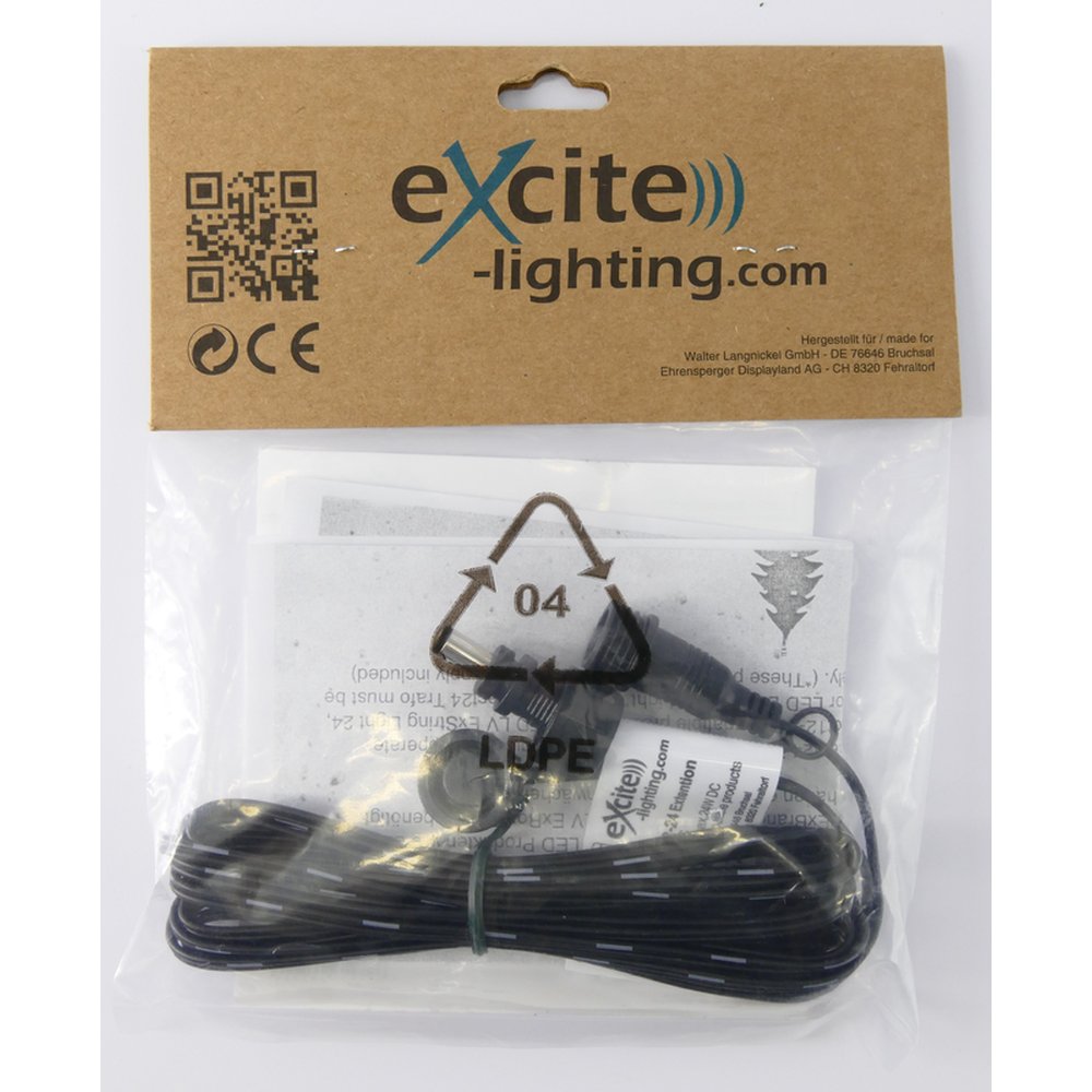 ExConnect12-24 Verlängerung 5 Meter - schwarzes Kabel