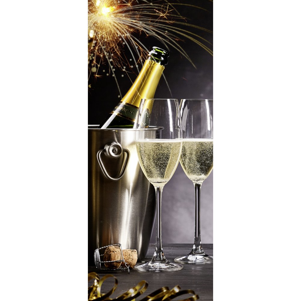 Banner Sektkübel mit Gläser ,75 x 180 cm