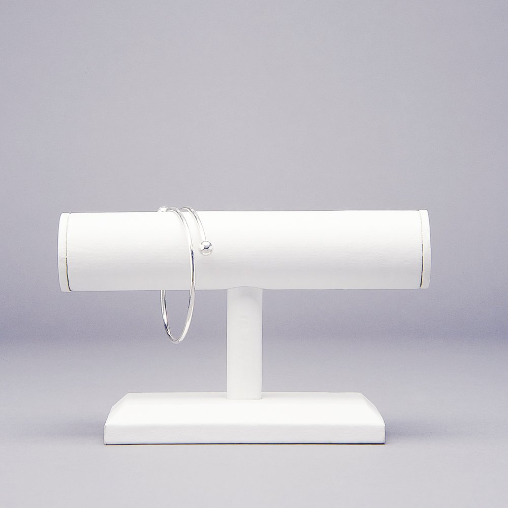 Armbandständer Schmuckpräsenter weiß, 13 x 19 cm, Ø 4 cm