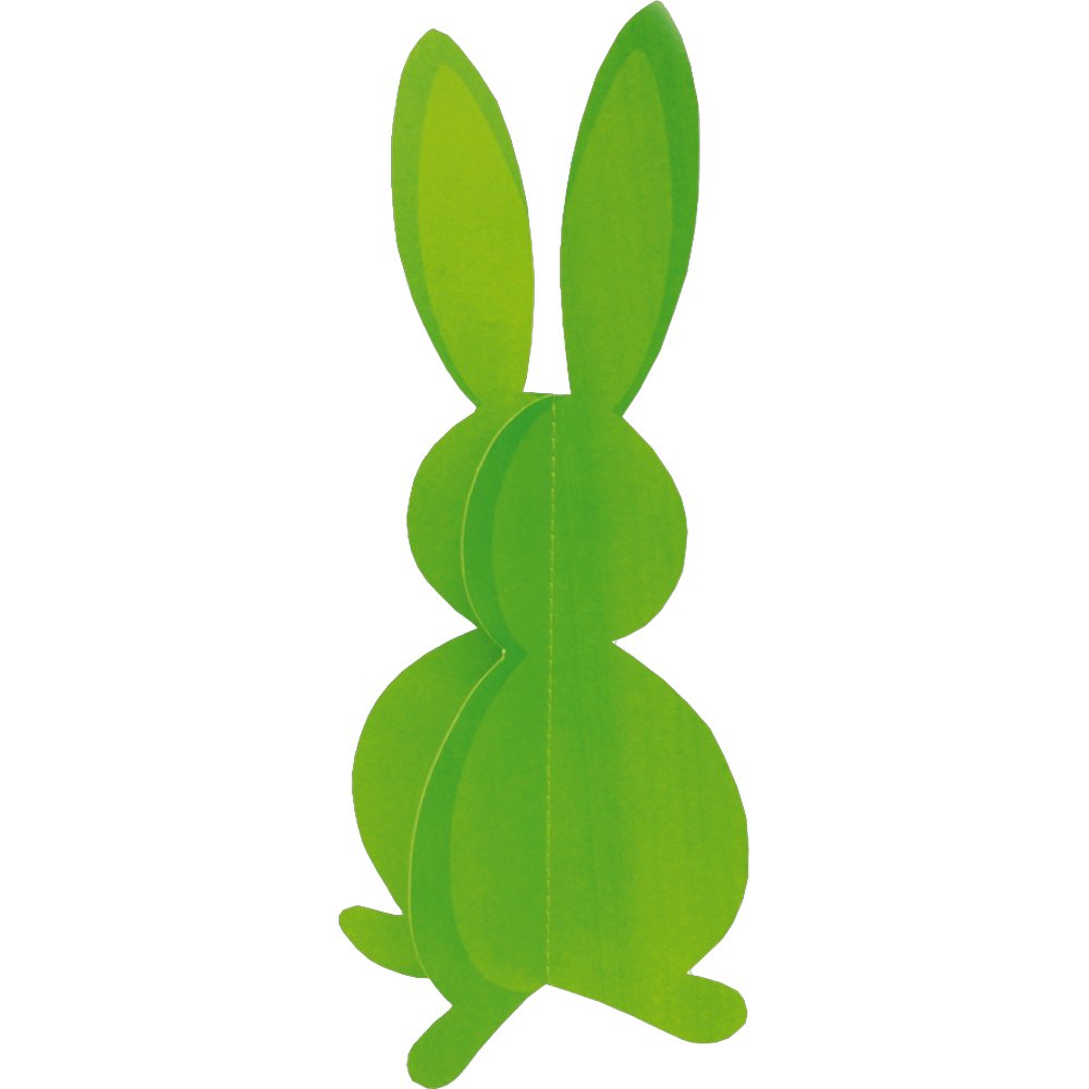 Hase aus Karton faltbar grün,H 40 cm