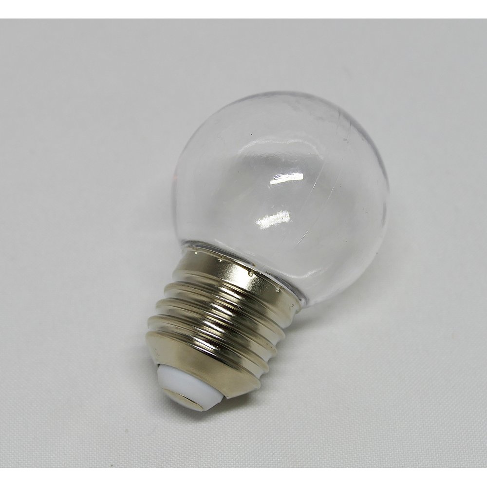 LED-Tropfenlampe klar warm-weiß - E 27 Fassung 0,8 W