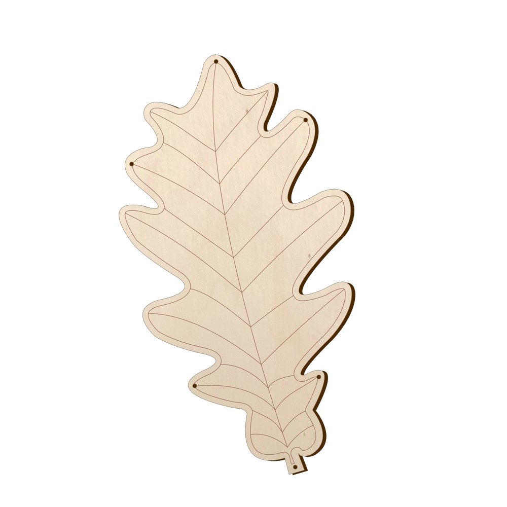 Eichenblatt 2D Display natur, B 16 x H 30 cm