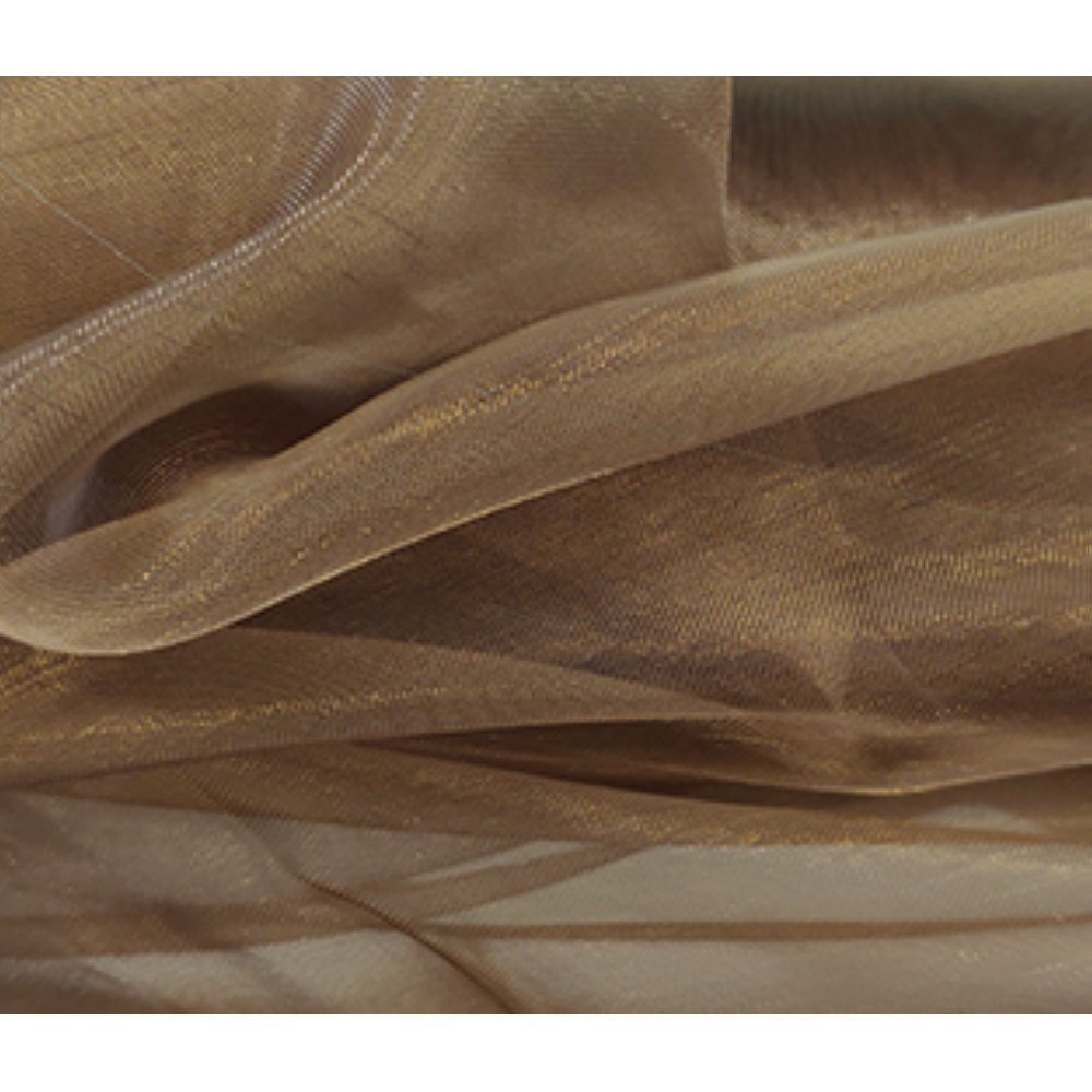Organza Stoff kupfer, 145 cm breit
