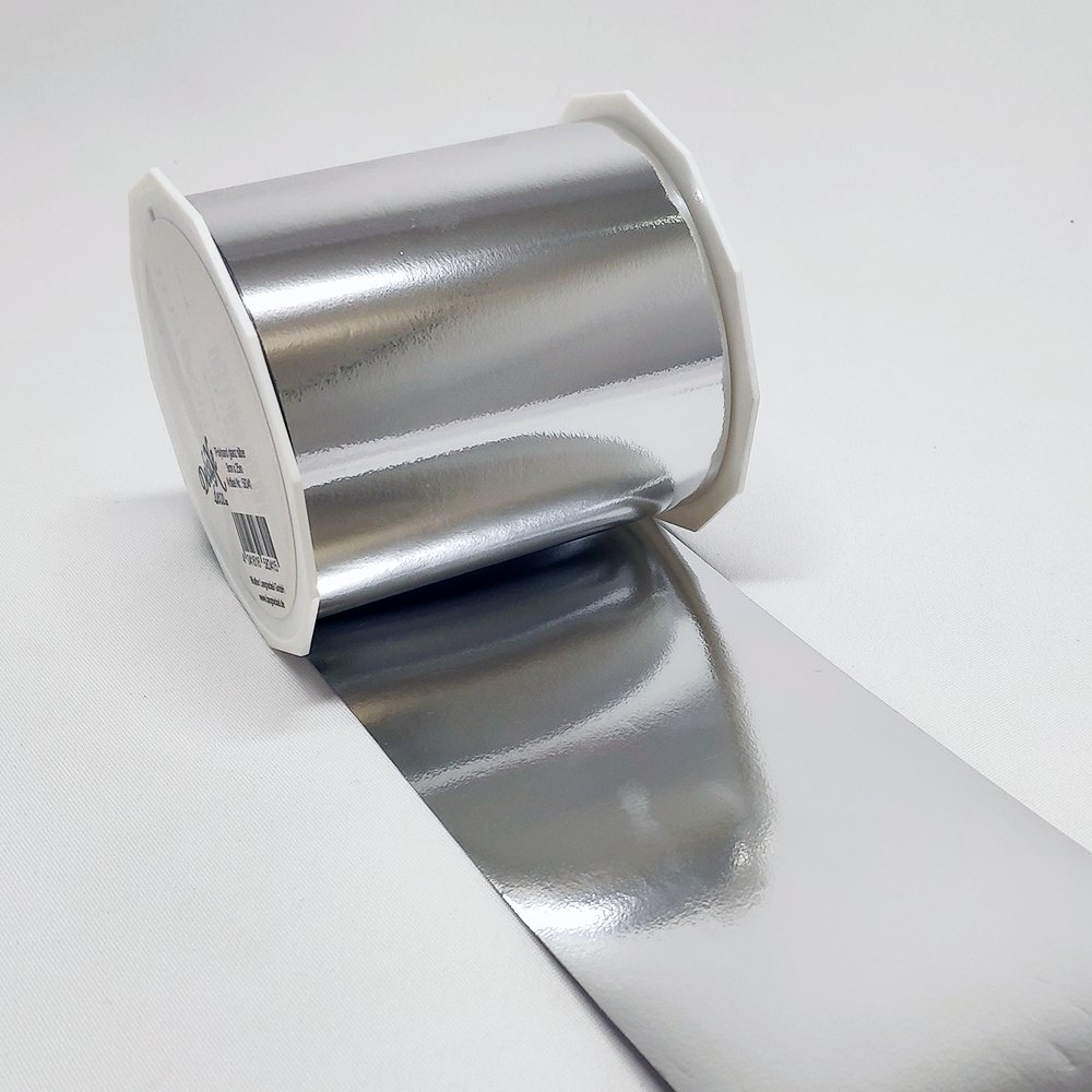 Polyband glanz-silber, 9 cm x 25 m