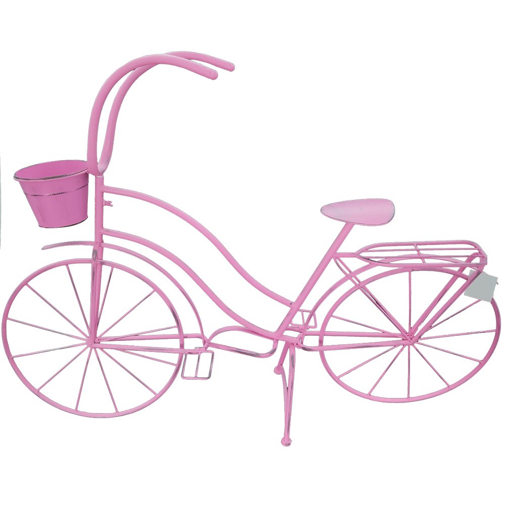 Fahrrad Metall Deko XL rose, L 113 x H 82 cm