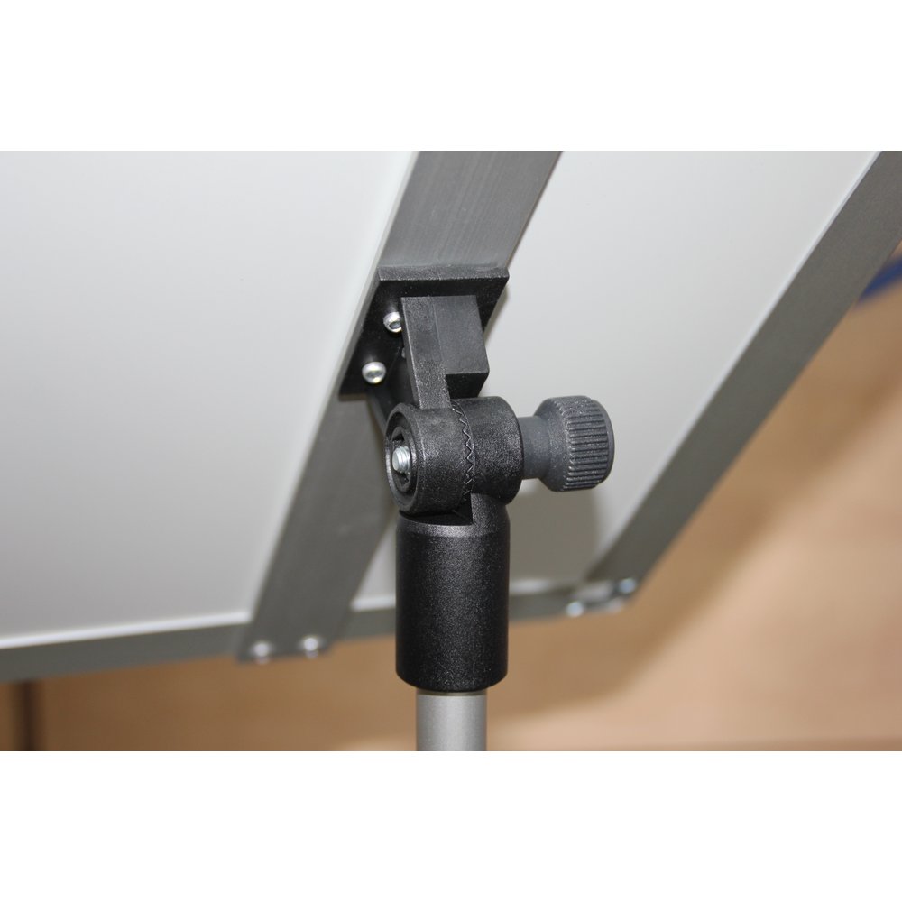 Infoständer DIN A4 silber/schwarz höhenverstellbar H 64-120 cm