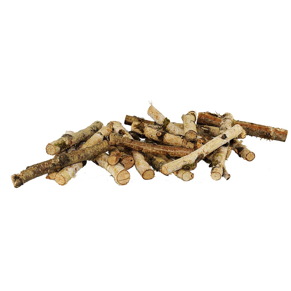 Holz-Baumstücke Birke, 15 cm, 1000 g