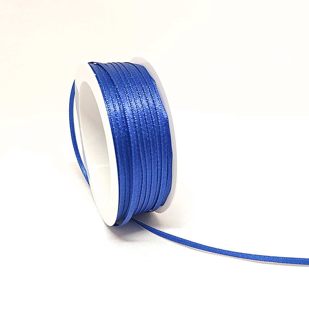 Doppelsatinband dunkelblau, 3 mm x 50 m