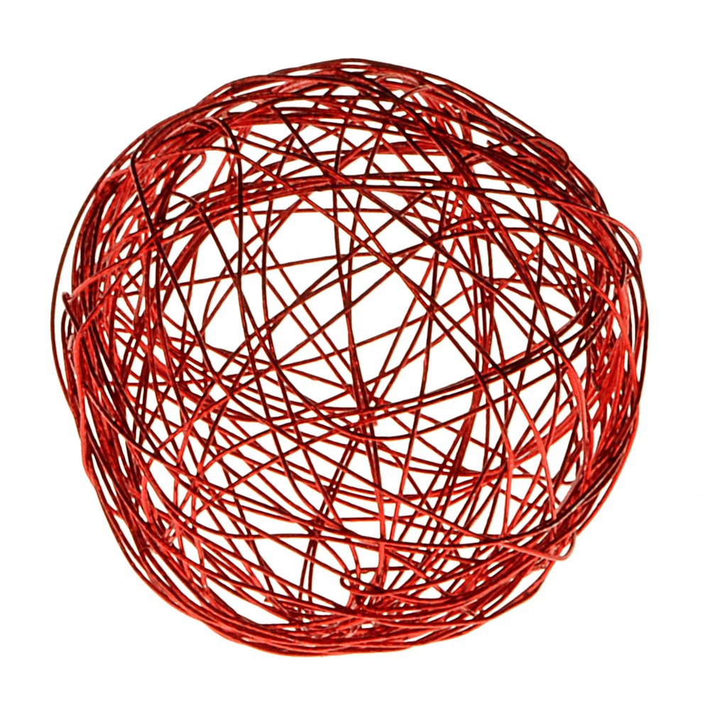 Drahtbälle 8 Stück rot, Ø 8 cm