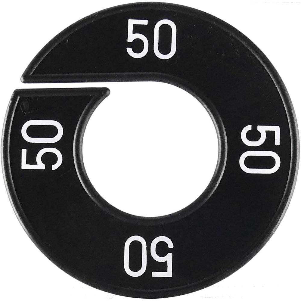 Größenscheibe 1 Stück schwarz Größe 50