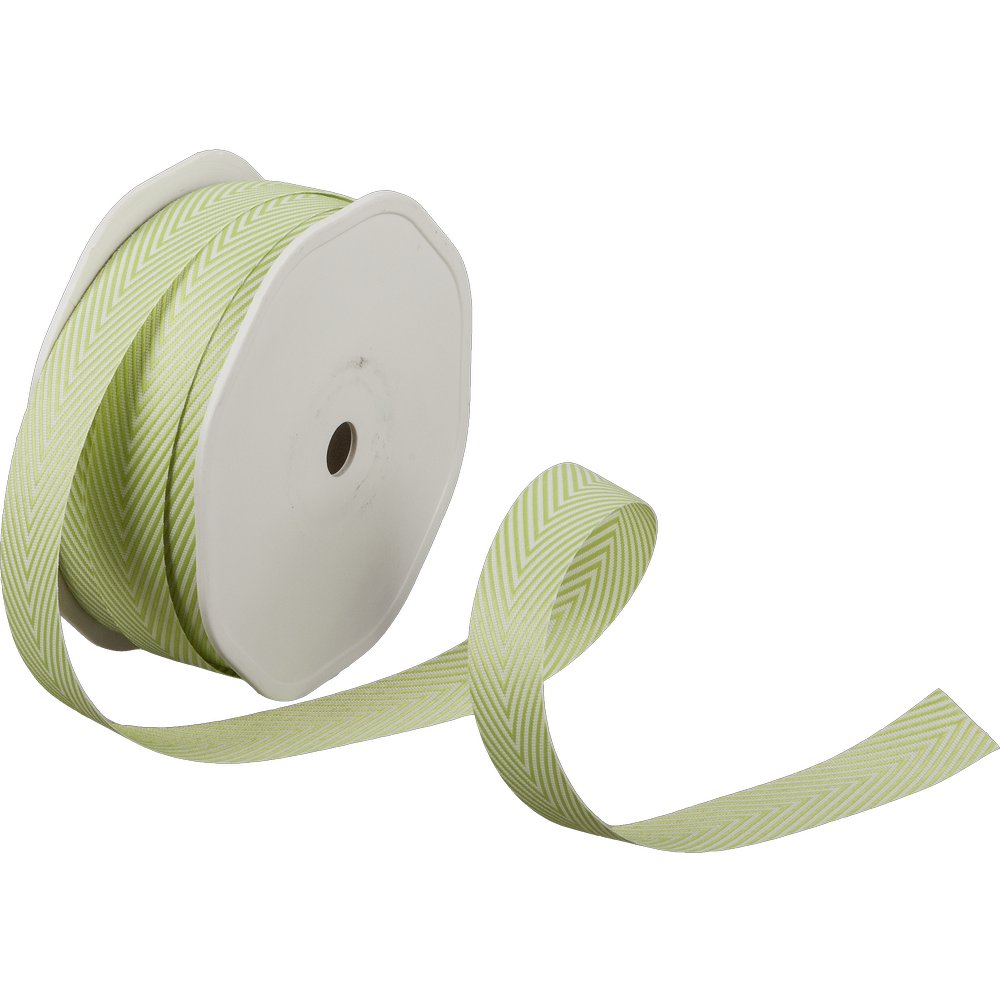 Band Streifen Modern Art grün/weiß, 18 mm x 20 m