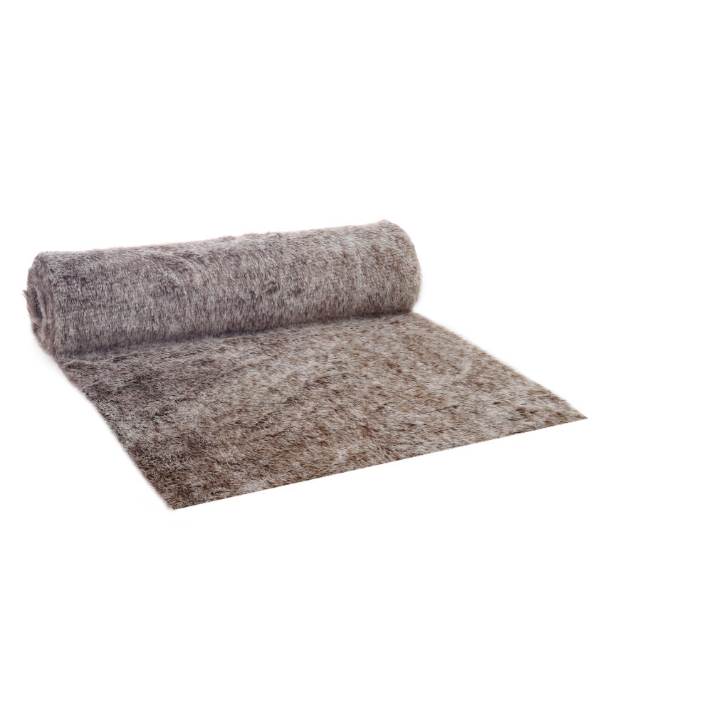 Tischband Fell grau/natur,30 x 200 cm