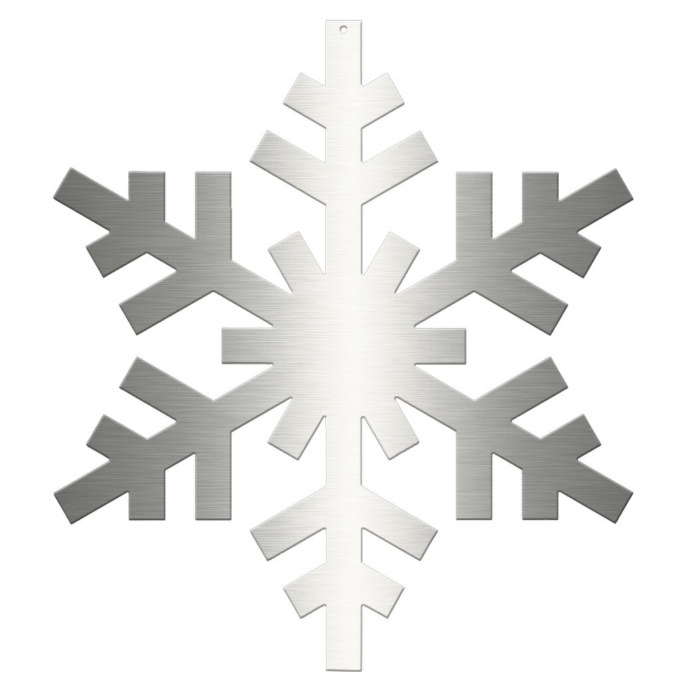 Eiskristall 2D Edelstahl silber, Ø 45 cm