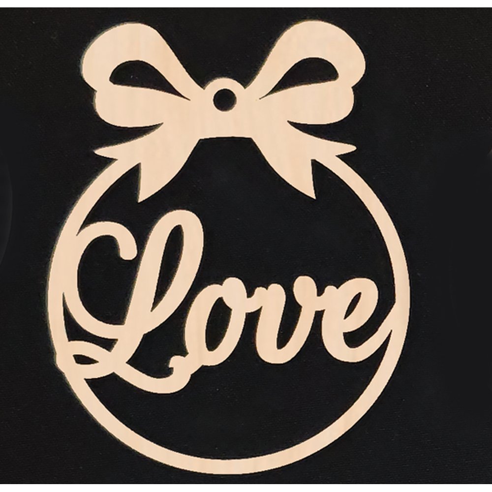 Anhänger Schleife-Love natur, Ø 9,5 cm