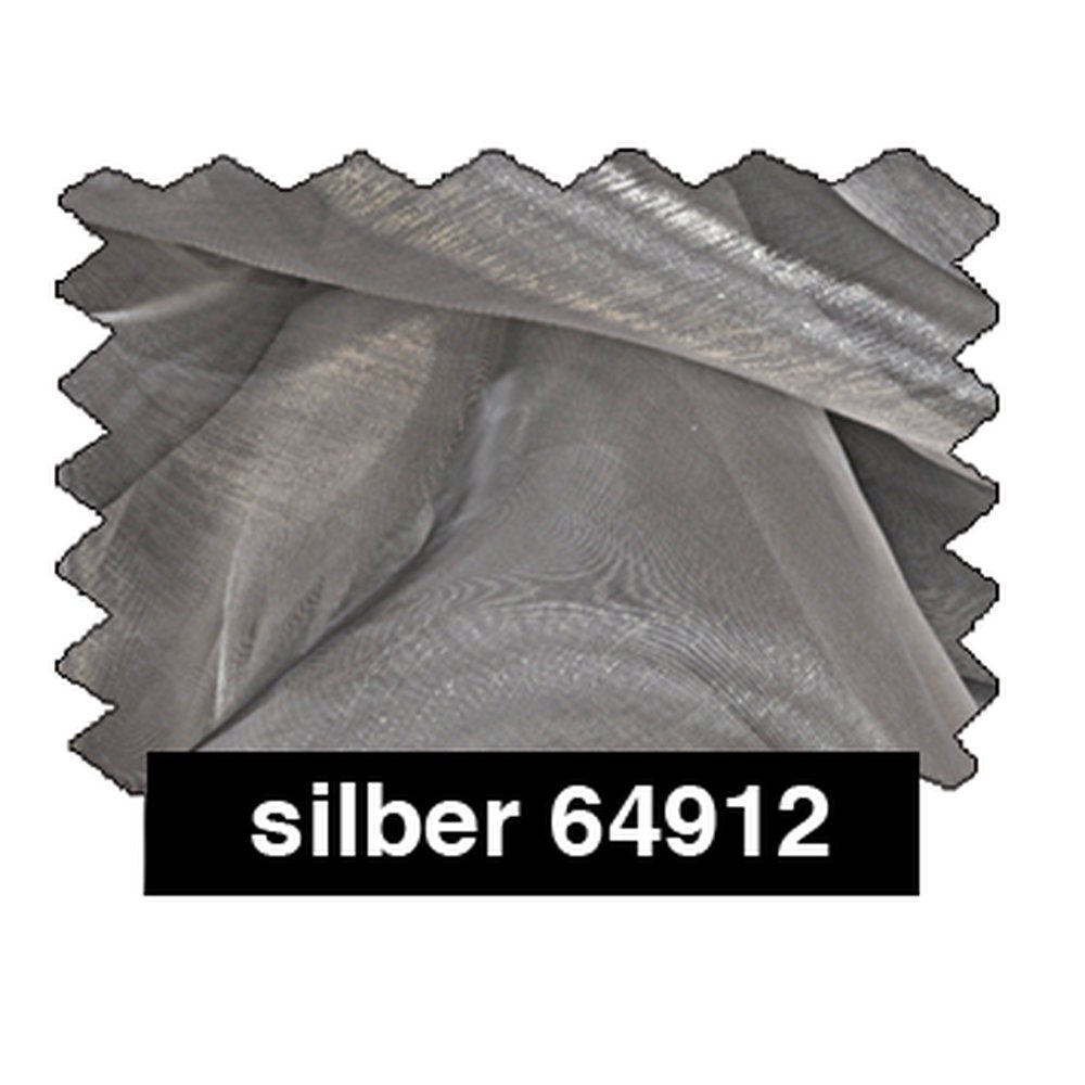 Chiffon Souplesse Stoff silber, 150 cm breit