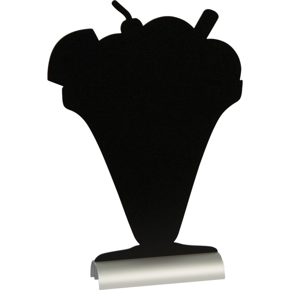 Schieferlacktafel Eis schwarz / alu, ca. 25 x 35 cm