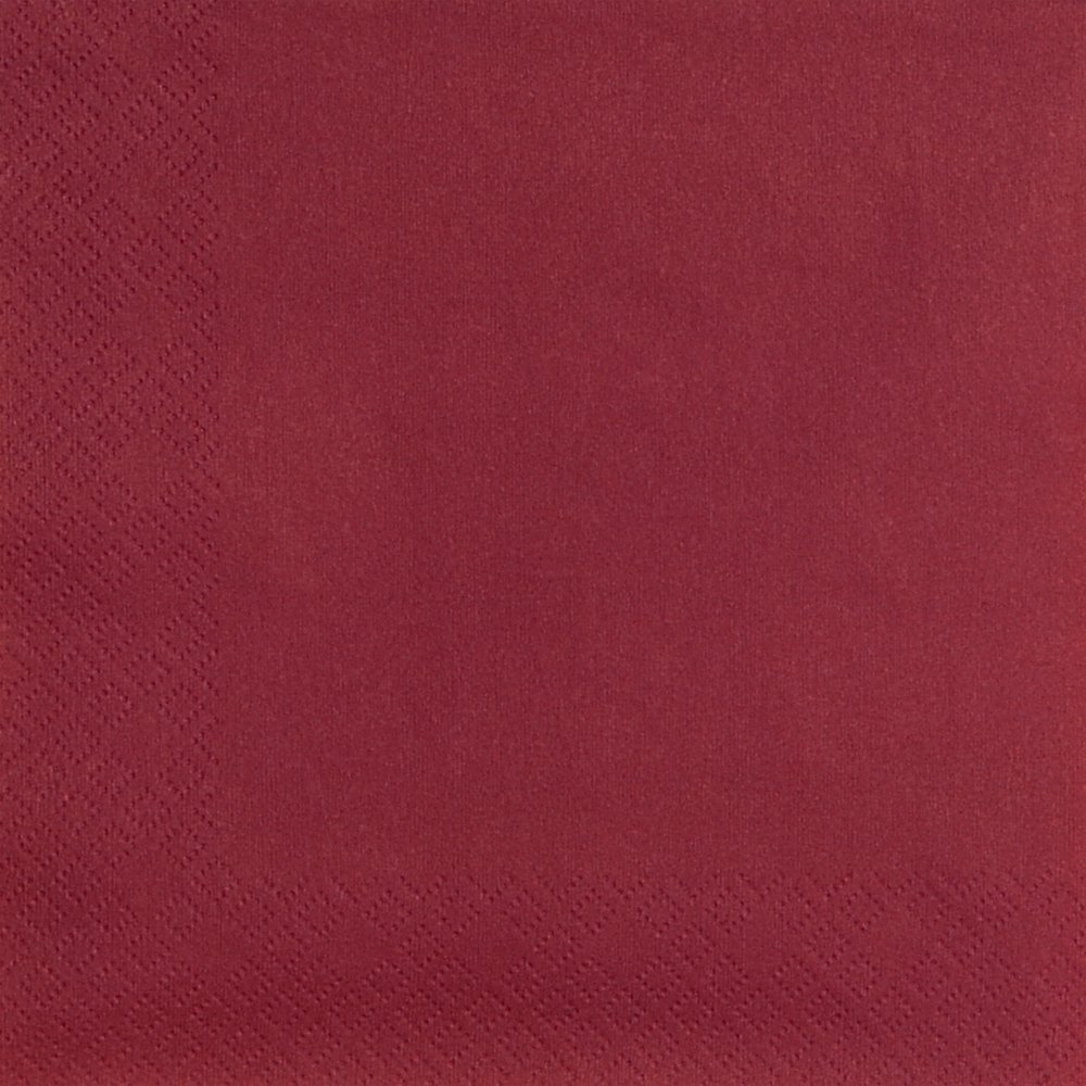 Servietten Deluxe Deco bordeaux, 20 Stück 33 cm