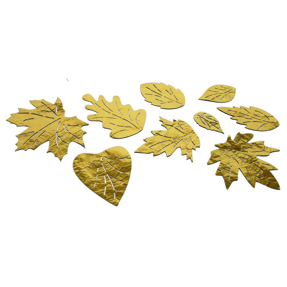 Blätter Set Luxury 9-teilig gold, 7 - 17 cm