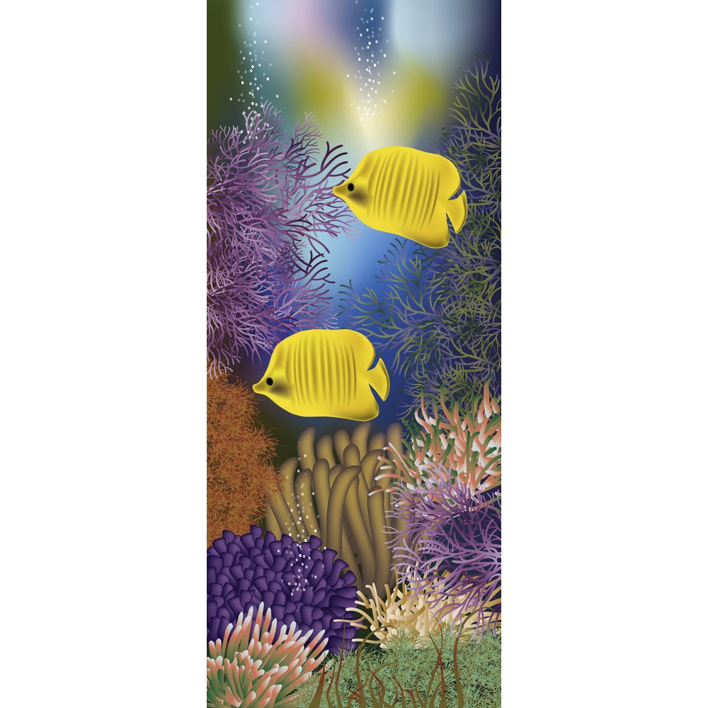 Banner Unterwasserwelt+Fische bunt, 75 x 180 cm