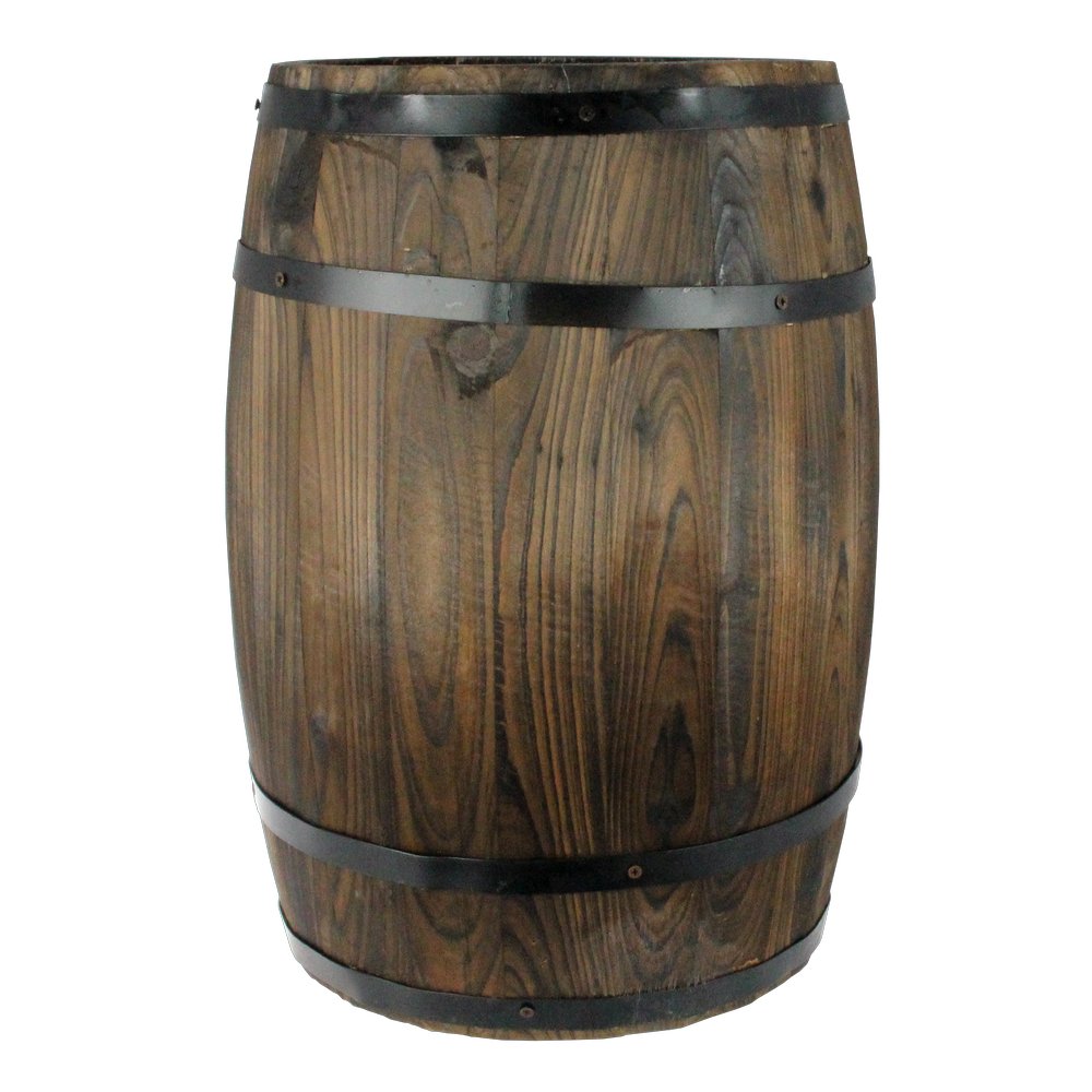 Fässer 3er-Set aus Holz braun, 30/40/45 cm