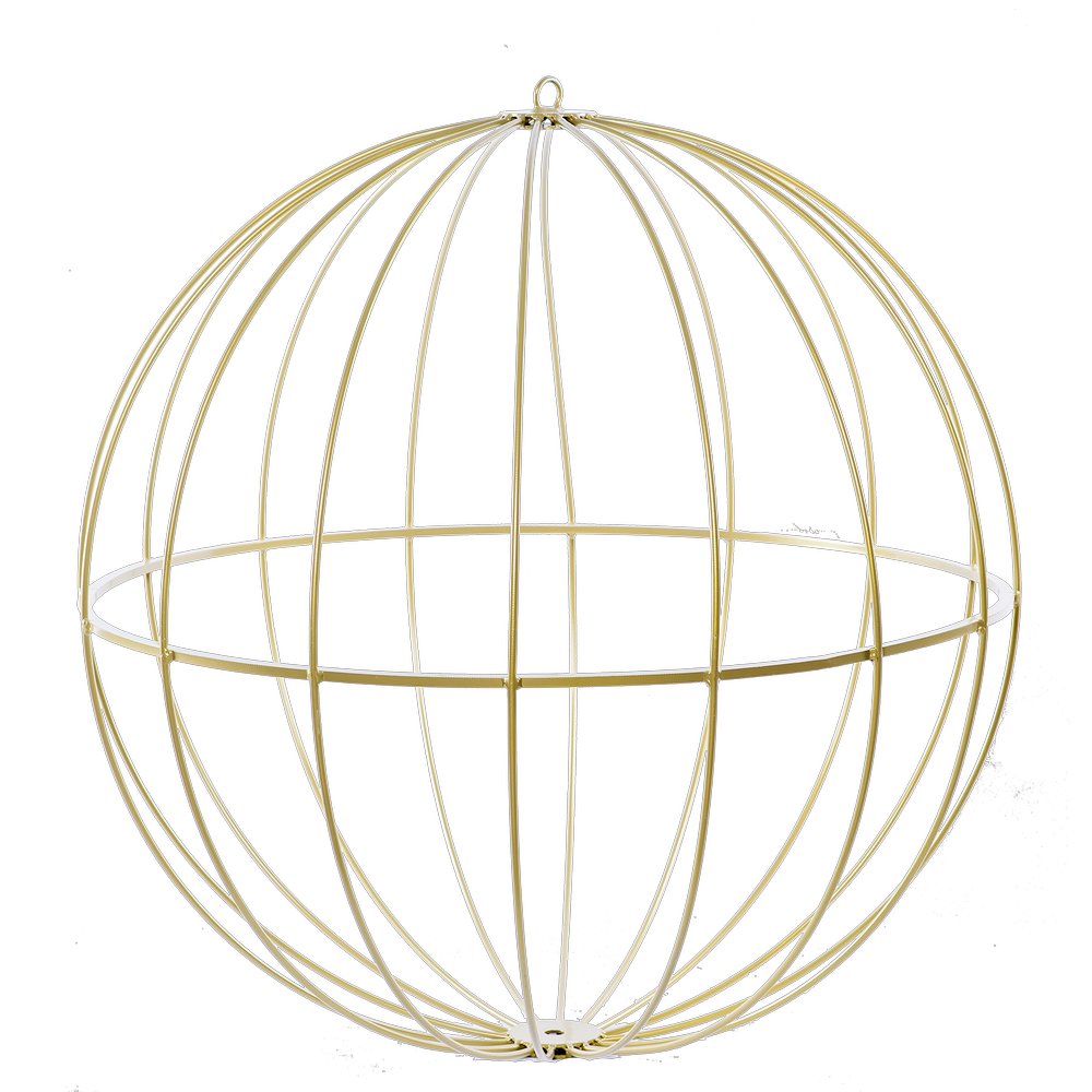 Metallobjekt Alu Kugel gold, Ø50 cm, H60 cm